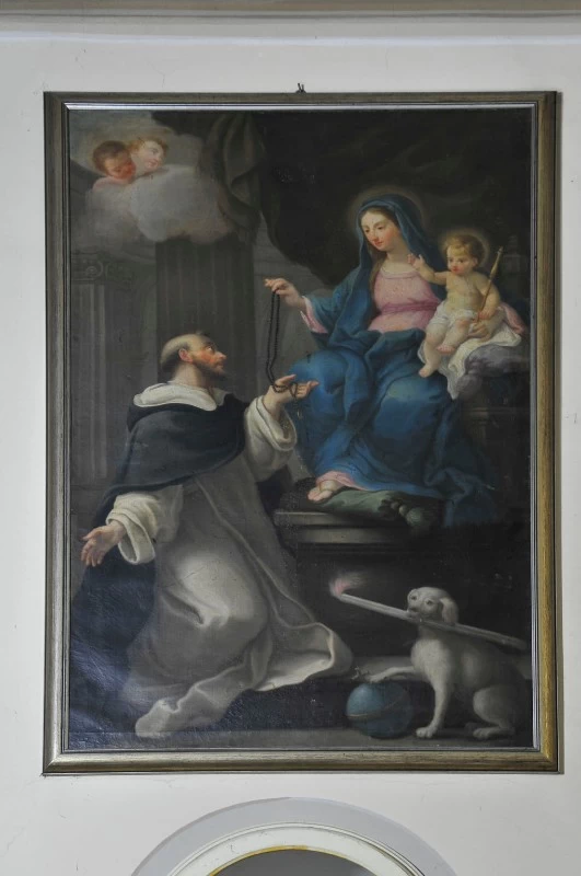 Madonna col Bambino che dona il rosario a san Domenico